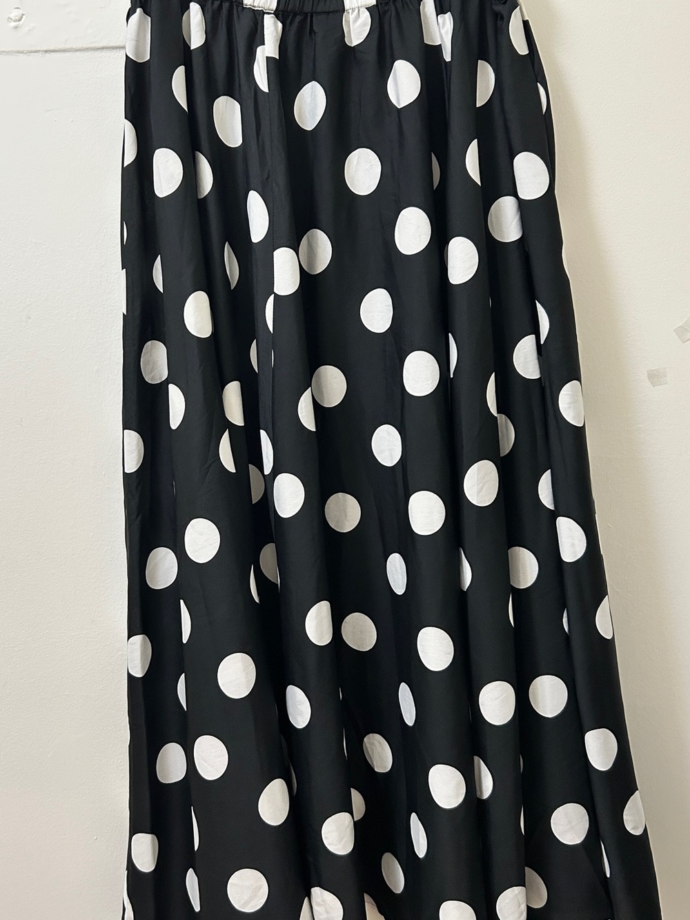 Mlle Gabrielle Polka Dot Maxi Skirt in Black & White - Picture 4 of 7